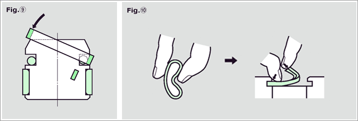 Sakagami SMJ seal installation diagram showing kidney-shaped deformation